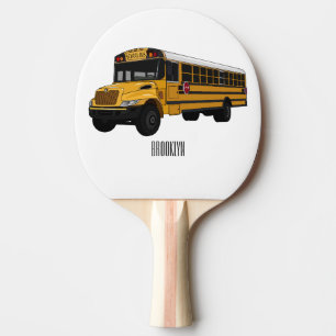 Pala De Ping Pong Ilustracion personalizado de autobús escolar