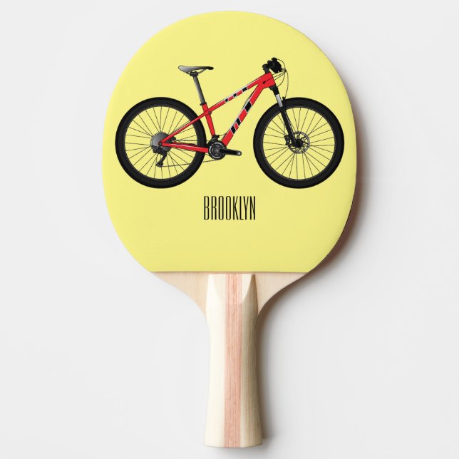 Pala De Ping Pong Ilustracion personalizado de bicicletas (Anverso)