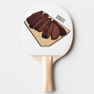 Pala De Ping Pong Ilustracion personalizado de brisket de carne