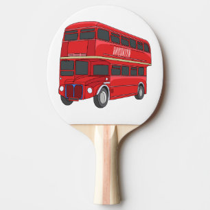 Pala De Ping Pong Ilustracion personalizado de bus de dos pisos