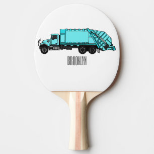 Pala De Ping Pong Ilustracion personalizado de camión de basura