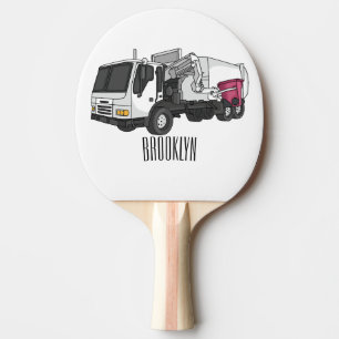 Pala De Ping Pong Ilustracion personalizado de camión de basura