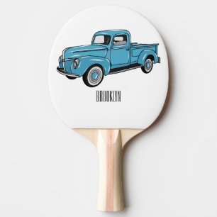 Pala De Ping Pong Ilustracion personalizado de camioneta clásica