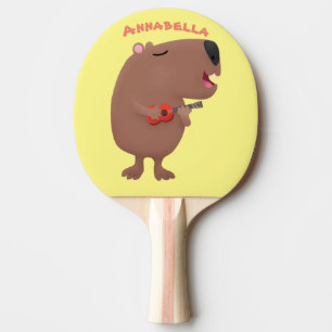 Pala De Ping Pong Ilustracion personalizado de capybara ukulele cant