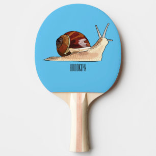 Pala De Ping Pong Ilustracion personalizado de caracoles