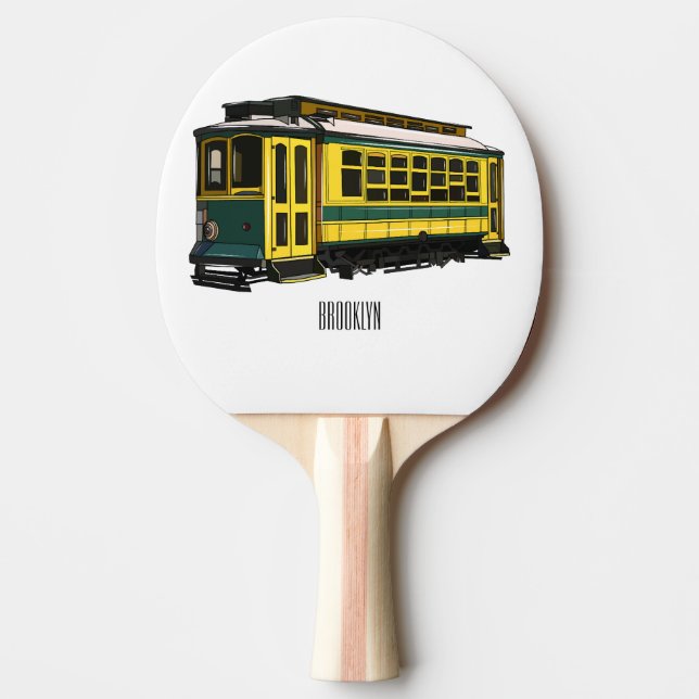Pala De Ping Pong Ilustracion personalizado de carrito de Mata (Anverso)