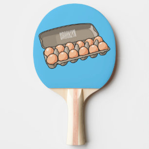 Pala De Ping Pong Ilustracion personalizado de cartón de huevo
