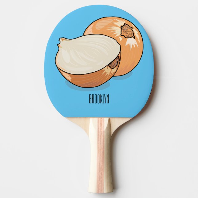 Pala De Ping Pong Ilustracion personalizado de cebolla (Anverso)