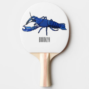 Pala De Ping Pong Ilustracion personalizado de cigalas de marrón azu