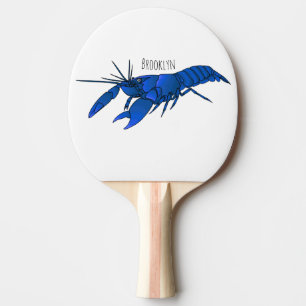 Pala De Ping Pong Ilustracion personalizado de cigalas de marrón azu
