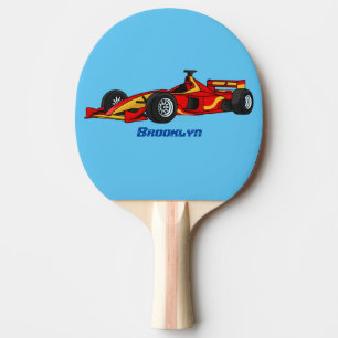 Pala De Ping Pong Ilustracion personalizado de coches de carreras de