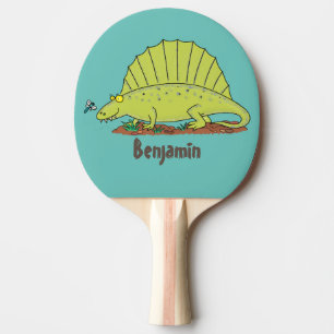 Pala De Ping Pong Ilustracion personalizado de dimetrodon verde lind