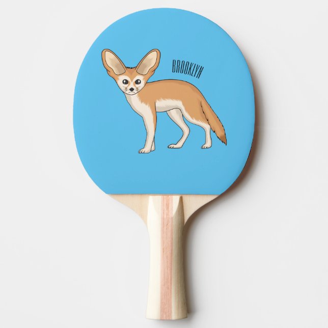 Pala De Ping Pong Ilustracion personalizado de Fennec fox (Anverso)