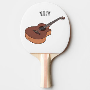Pala De Ping Pong Ilustracion personalizado de guitarra acústica
