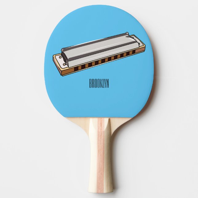 Pala De Ping Pong Ilustracion personalizado de Harmonica (Anverso)