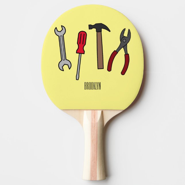 Pala De Ping Pong Ilustracion personalizado de herramientas de carpi (Anverso)
