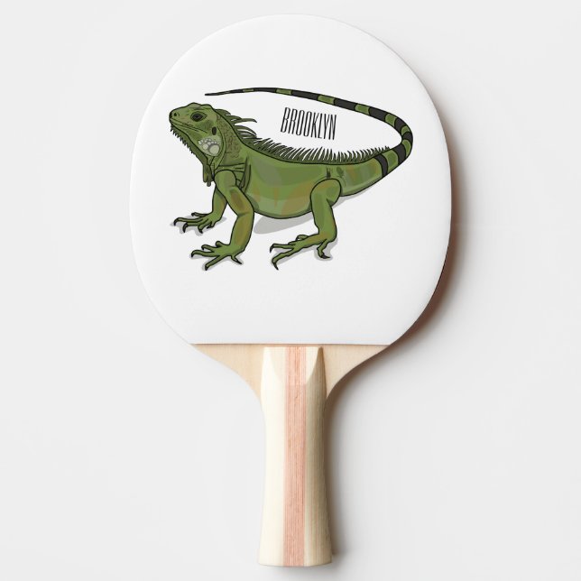 Pala De Ping Pong Ilustracion personalizado de Iguana (Anverso)
