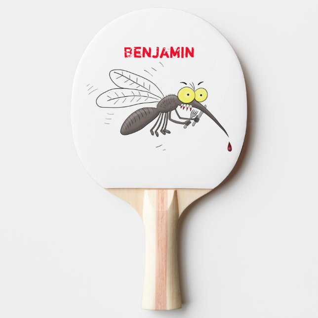 Pala De Ping Pong Ilustracion personalizado de insectos de mosquitos (Anverso)
