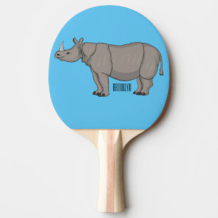 Pala De Ping Pong Ilustracion personalizado de Javan rhinoceros