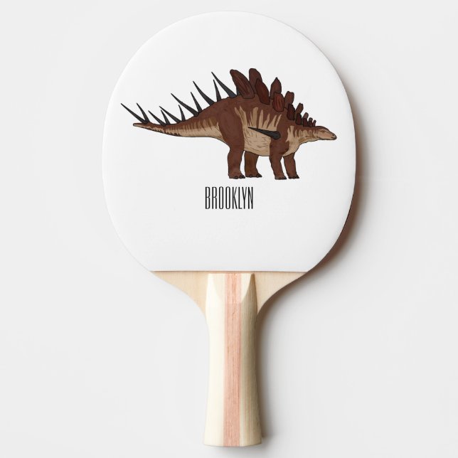 Pala De Ping Pong Ilustracion personalizado de Kentrosaurus (Anverso)