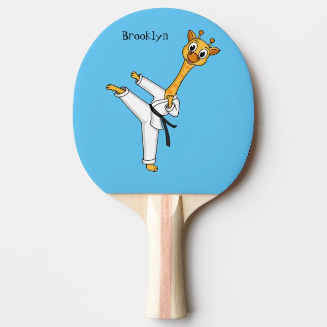 Pala De Ping Pong Ilustracion personalizado de Kung Fu giraffe (Anverso)