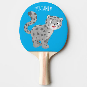 Pala De Ping Pong Ilustracion personalizado de leopardo de las nieve
