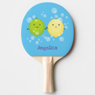 Pala De Ping Pong Ilustracion personalizado de lima de limón feliz