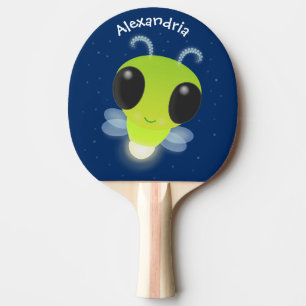Pala De Ping Pong Ilustracion personalizado de luciérnaga con brillo
