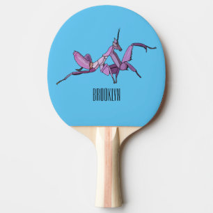 Pala De Ping Pong Ilustracion personalizado de mantis orquídea