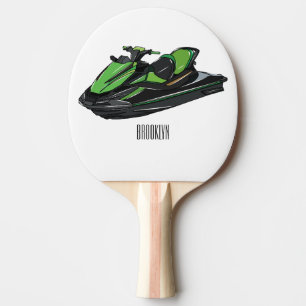 Pala De Ping Pong Ilustracion personalizado de moto acuática