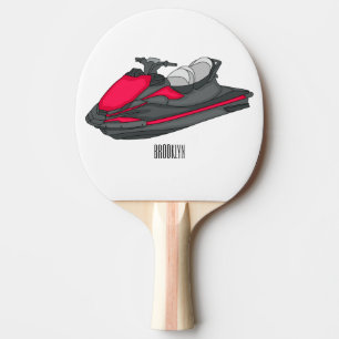 Pala De Ping Pong Ilustracion personalizado de moto acuática