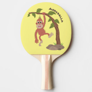 Pala De Ping Pong Ilustracion personalizado de orangután bebé feliz