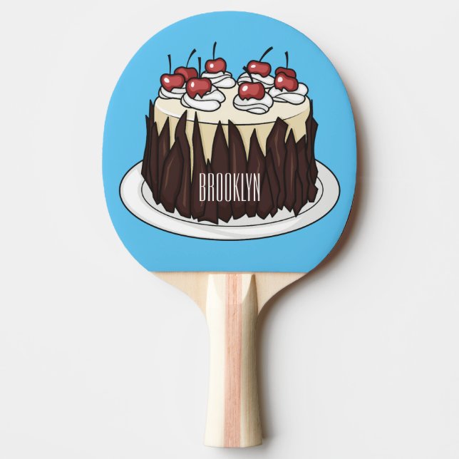 Pala De Ping Pong Ilustracion personalizado de pasteles de la Selva  (Anverso)
