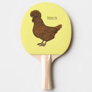 Pala De Ping Pong Ilustracion personalizado de pollo polaco Chamois