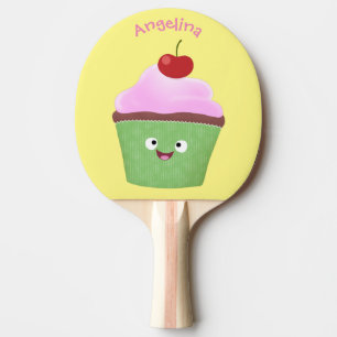 Pala De Ping Pong Ilustracion personalizado de quequitos alegres