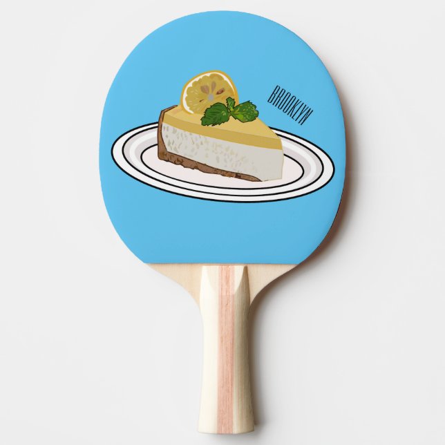 Pala De Ping Pong Ilustracion personalizado de queso de limón (Anverso)