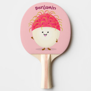 Pala De Ping Pong Ilustracion personalizado de rambután rosa suave