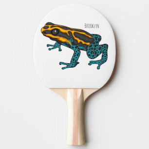 Pala De Ping Pong Ilustracion personalizado de rana darda venenosa