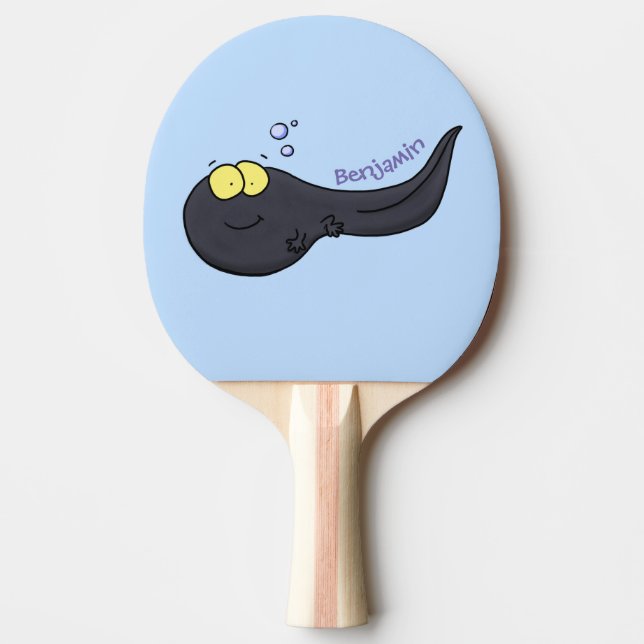 Pala De Ping Pong Ilustracion personalizado de renacuajo divertido (Anverso)