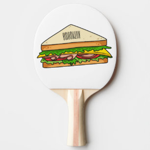 Pala De Ping Pong Ilustracion personalizado de sándwich