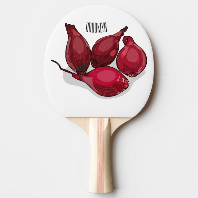 Pala De Ping Pong Ilustracion personalizado de Shallot (Anverso)