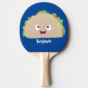 Pala De Ping Pong Ilustracion personalizado de taco alegre sonriente