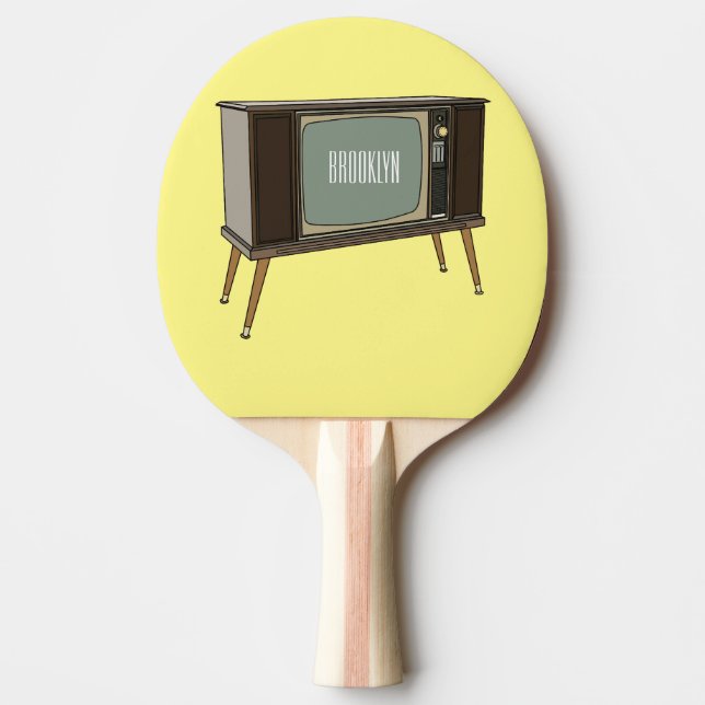 Pala De Ping Pong Ilustracion personalizado de televisión (Anverso)