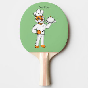 Pala De Ping Pong Ilustracion personalizado de tigre gracioso