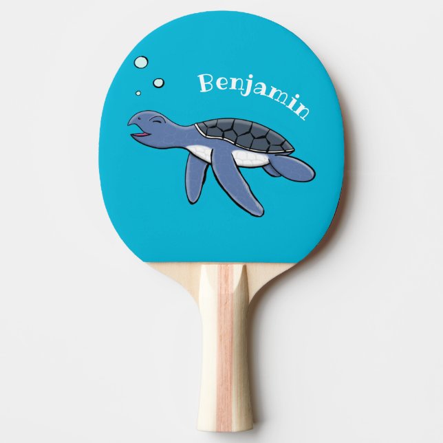 Pala De Ping Pong Ilustracion personalizado de tortuga marina de beb (Anverso)