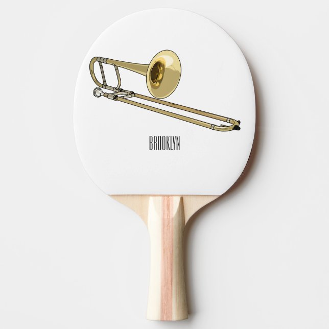 Pala De Ping Pong Ilustracion personalizado de Trombone (Anverso)