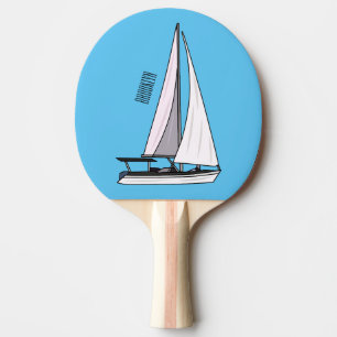 Pala De Ping Pong Ilustracion personalizado de velero