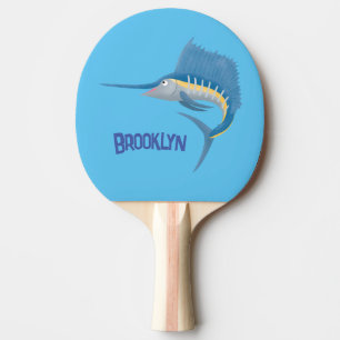 Pala De Ping Pong Ilustracion personalizado divertido de pez espada