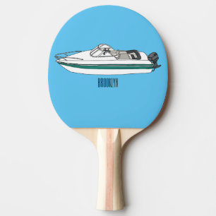 Pala De Ping Pong Ilustracion personalizado en motocicleta