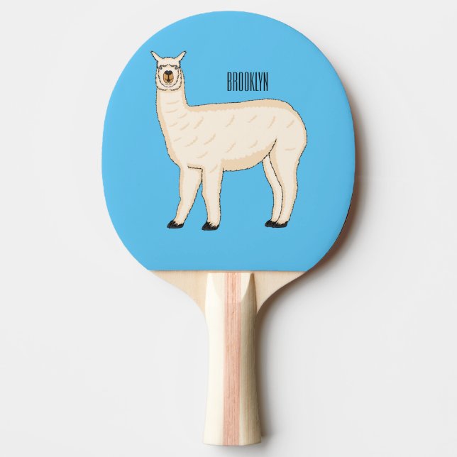 Pala De Ping Pong Ilustracion personalizado Llama (Anverso)